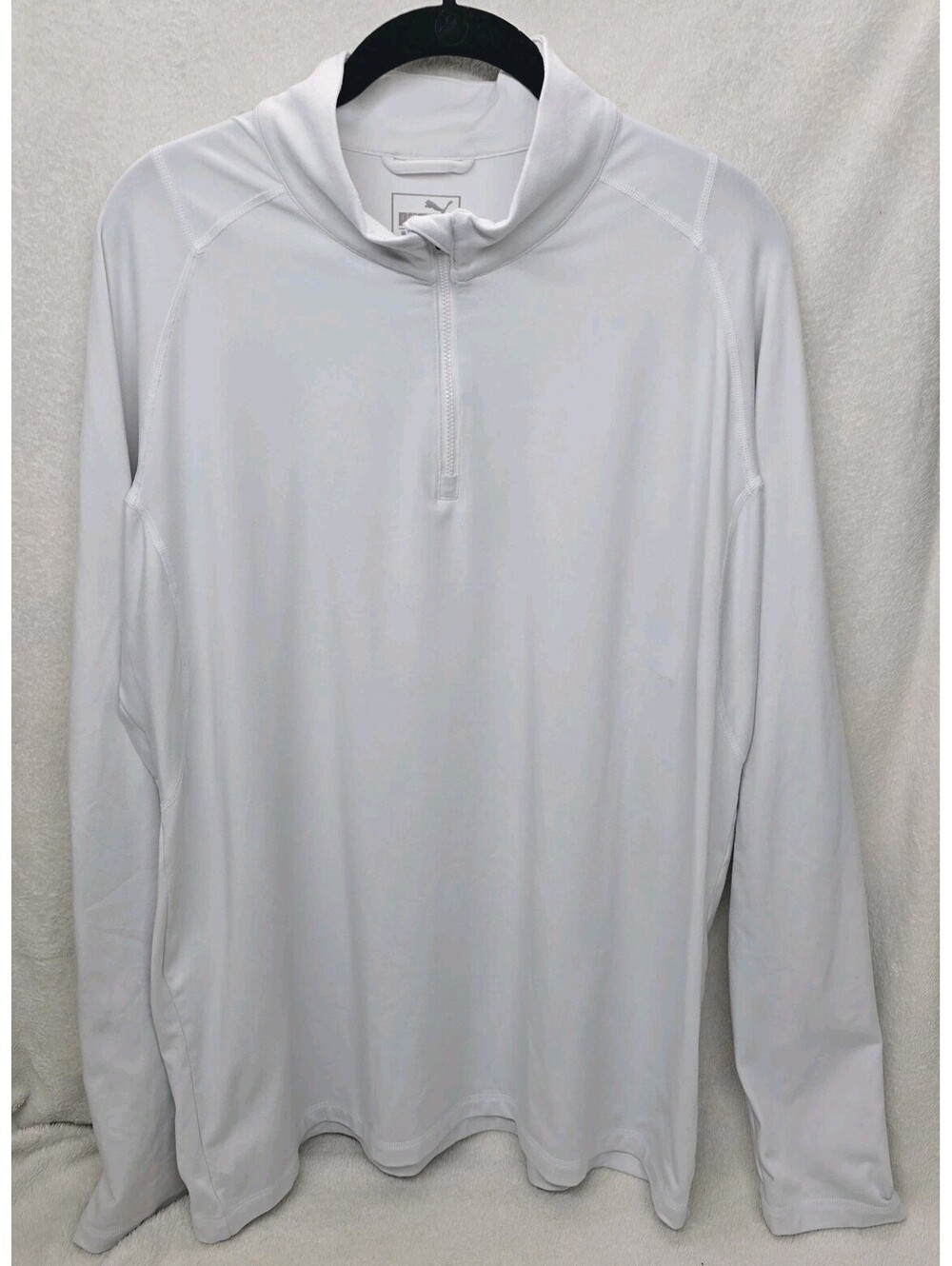 PUMA Golf Men’s Quarter Zip Large Gray Long Sleeve Shirt Active Performance